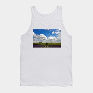 Lavender Field Purple Flowers Cotswolds England Tank Top